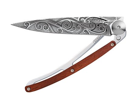 Deejo 37g, Bois corail / Pacifique, lame brillante