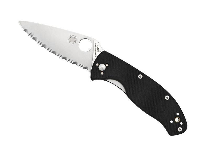 SPYDERCO TENACIOUS G10 NOIR A DENTS, C122GS