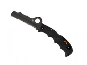 SPYDERCO ASSIST LAME NOIRE 3/4 DENTEE, C79PSBBK