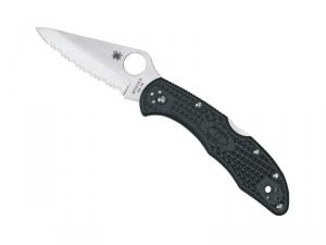 SPYDERCO DELICA 4 NOIR A DENTS, C11SBK