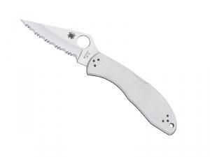 SPYDERCO DELICA 4 TOUT INOX A DENTS, C11S