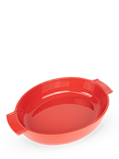 Peugeot, Appolia Plat four céramique ovale rouge 40 cm