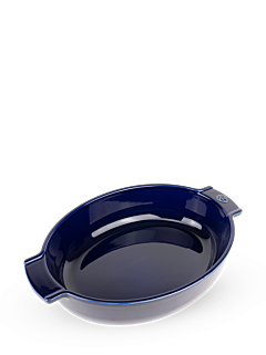Peugeot, Appolia Plat four céramique ovale bleu profond 31 cm