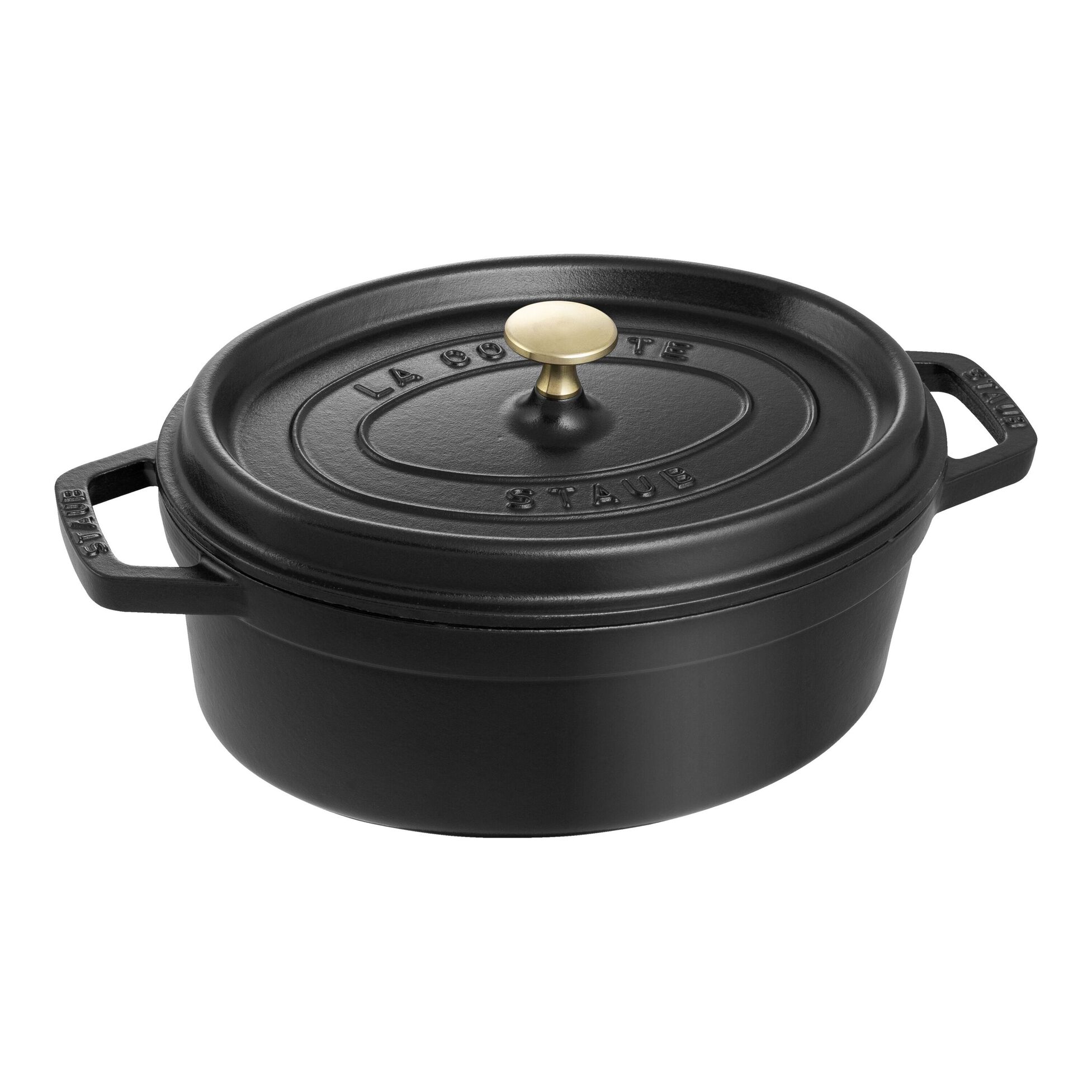 Cocotte 29 cm, Ovale, Noire, Fonte, Staub