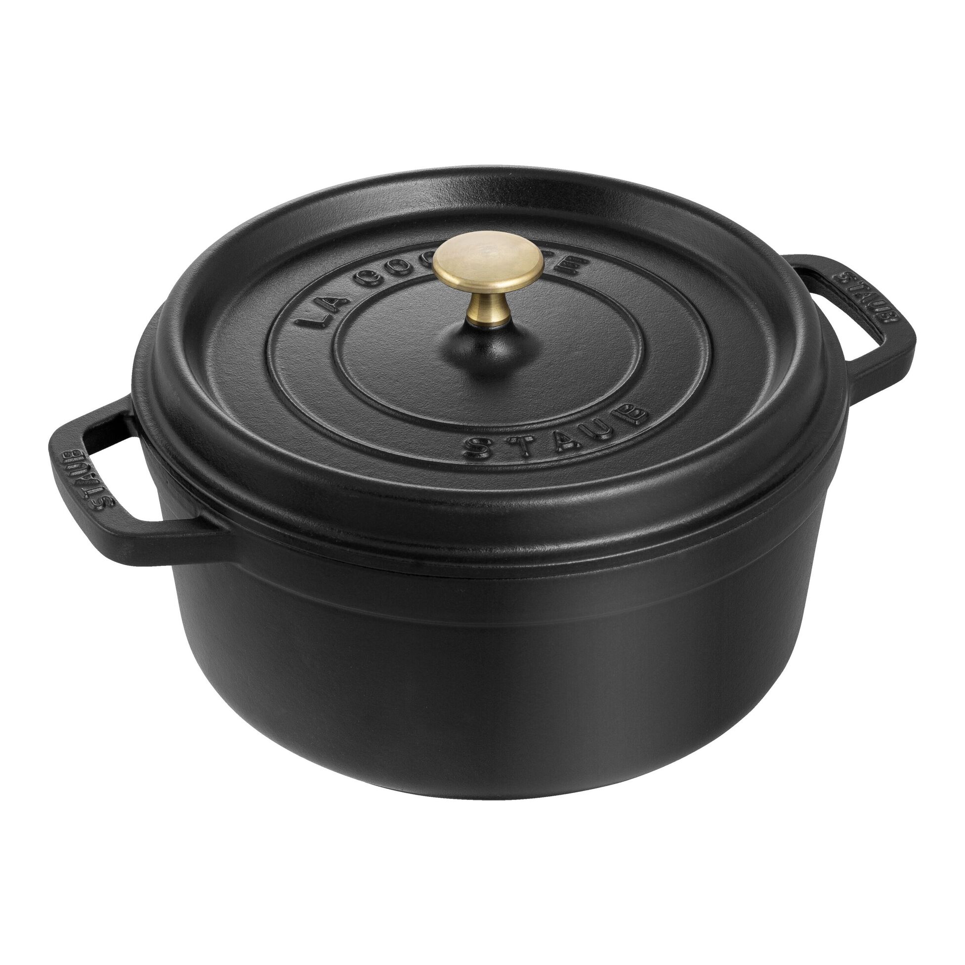 Cocotte 26 cm, Ronde, Noire, Fonte, Staub