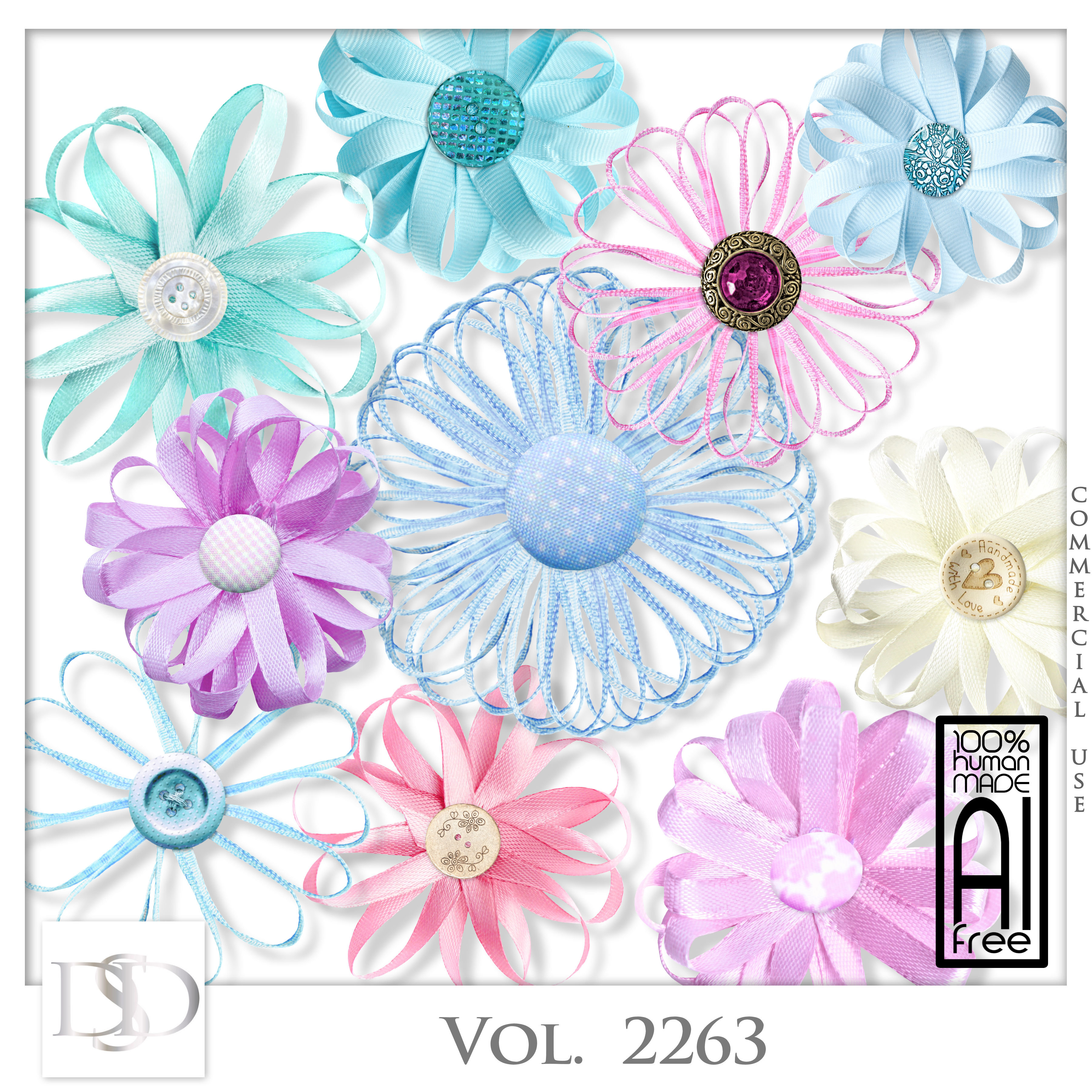 Vol. 2263 Ribbons Flowers