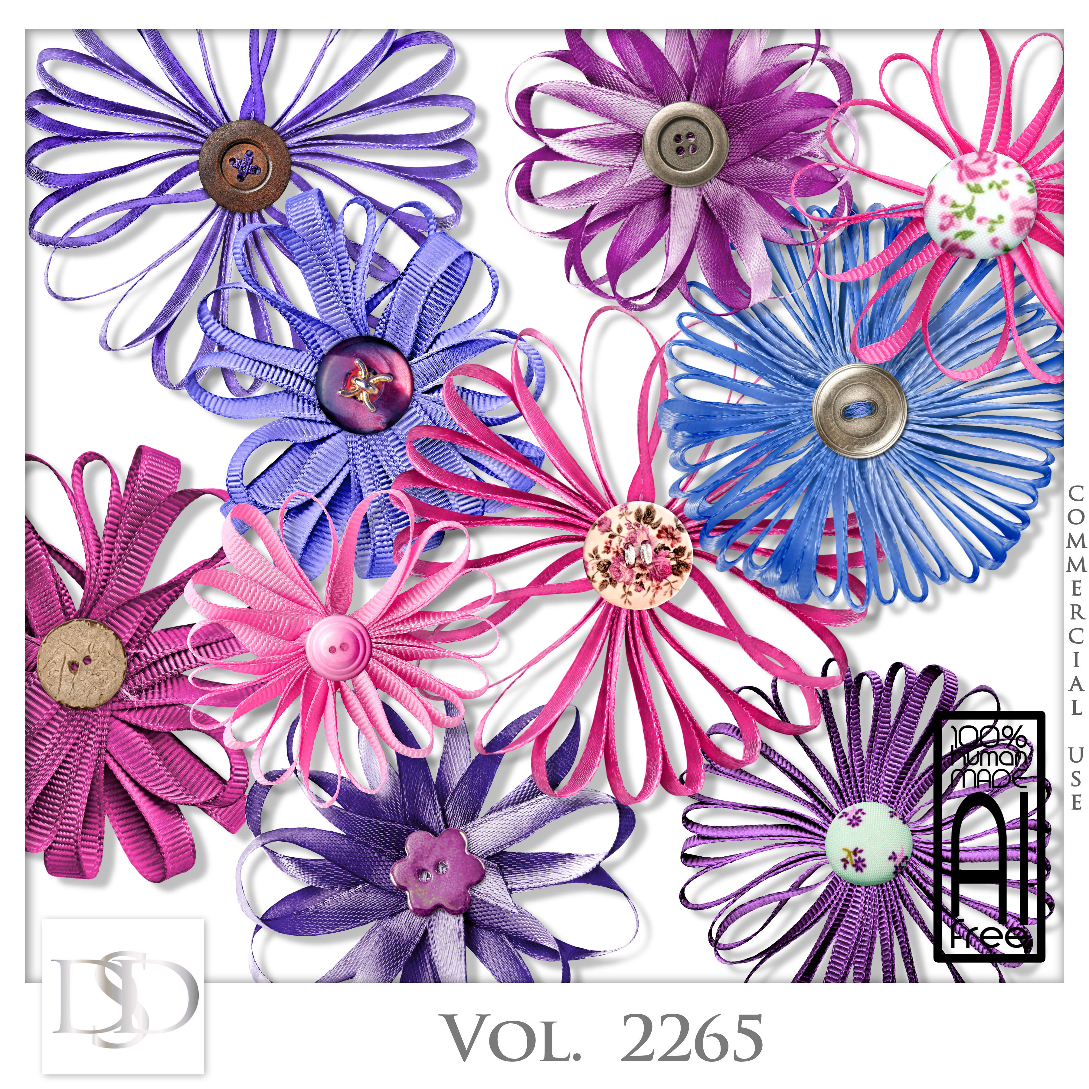 Vol. 2265 Ribbons Flowers