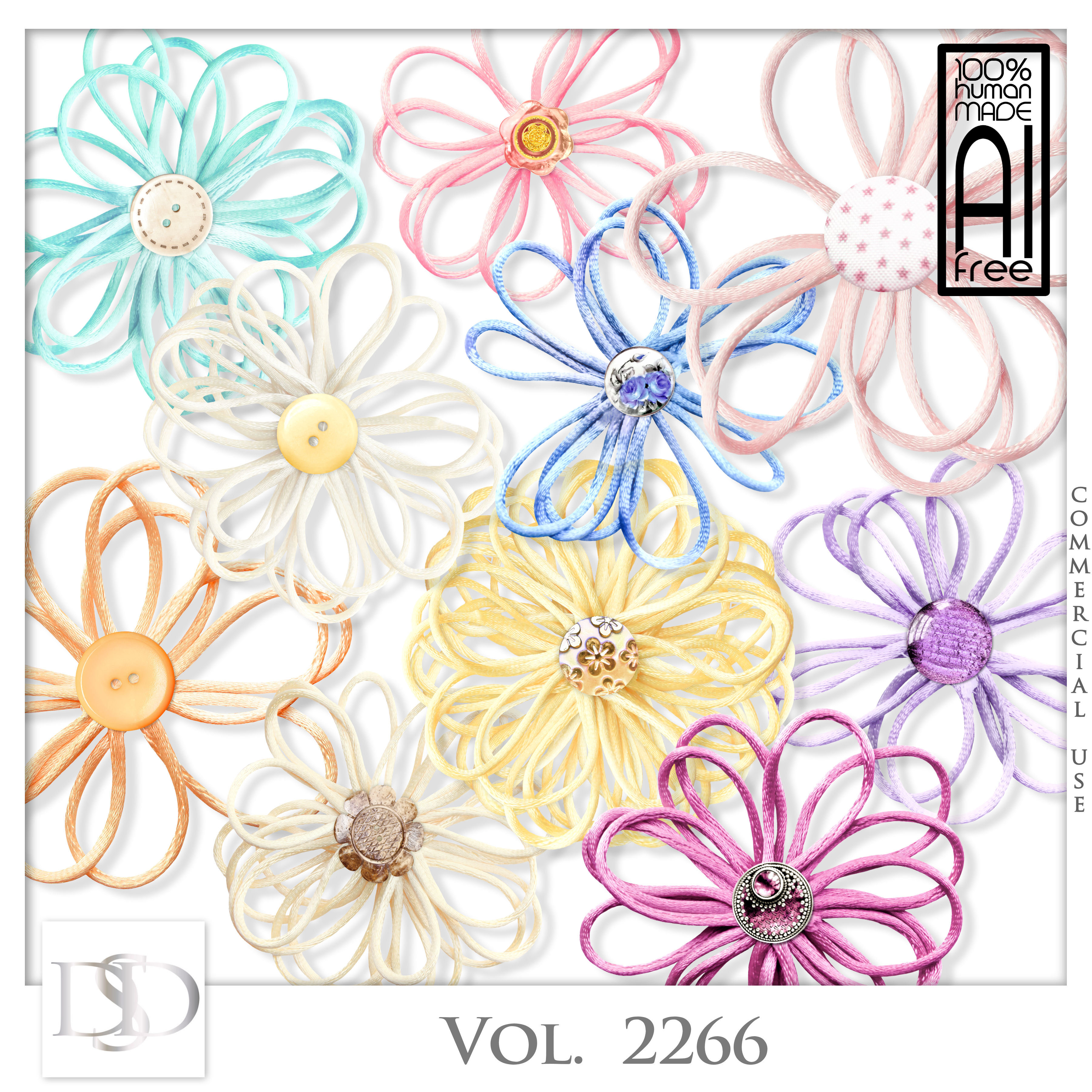 Vol. 2266 Ribbons Flowers