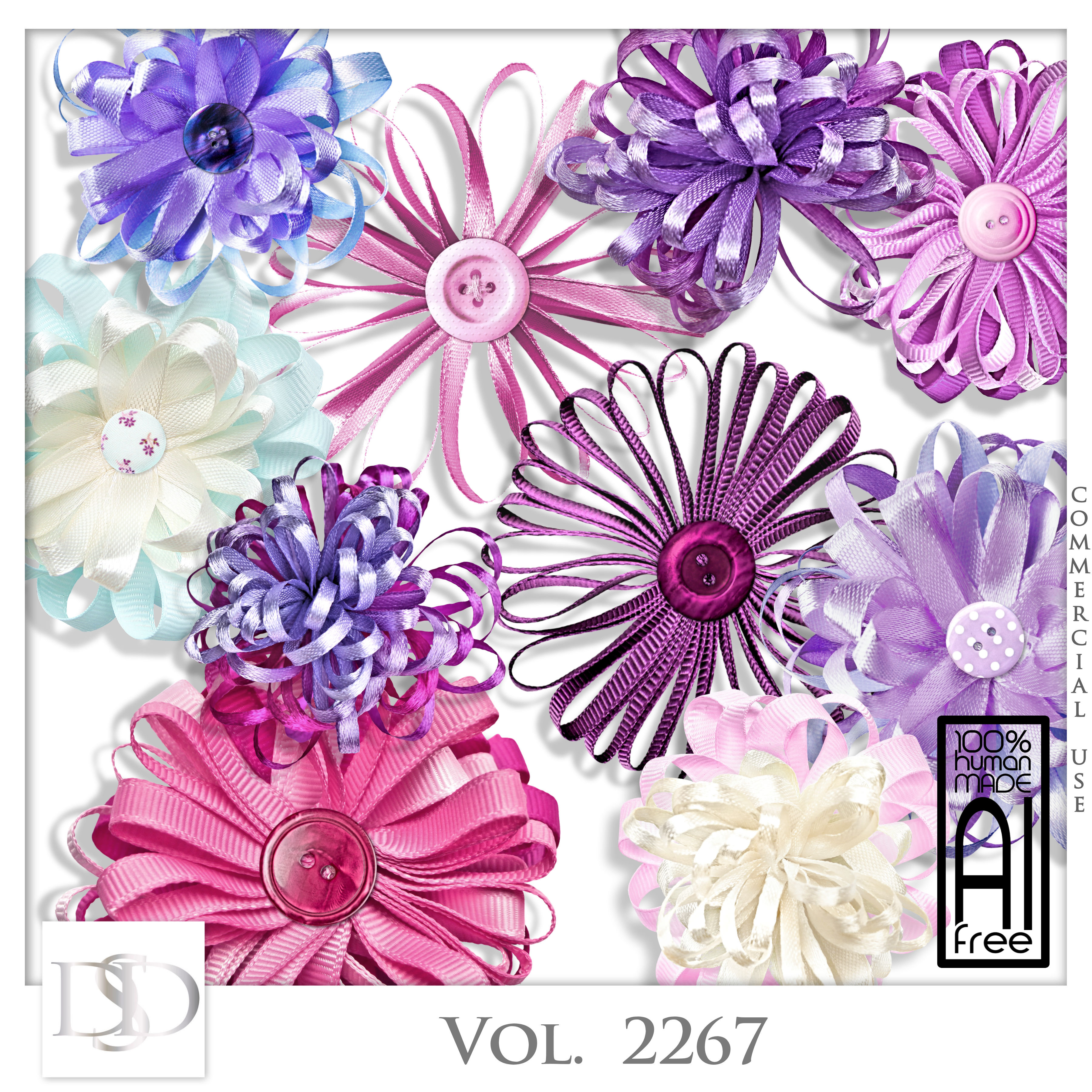 Vol. 2267 Ribbons Flowers