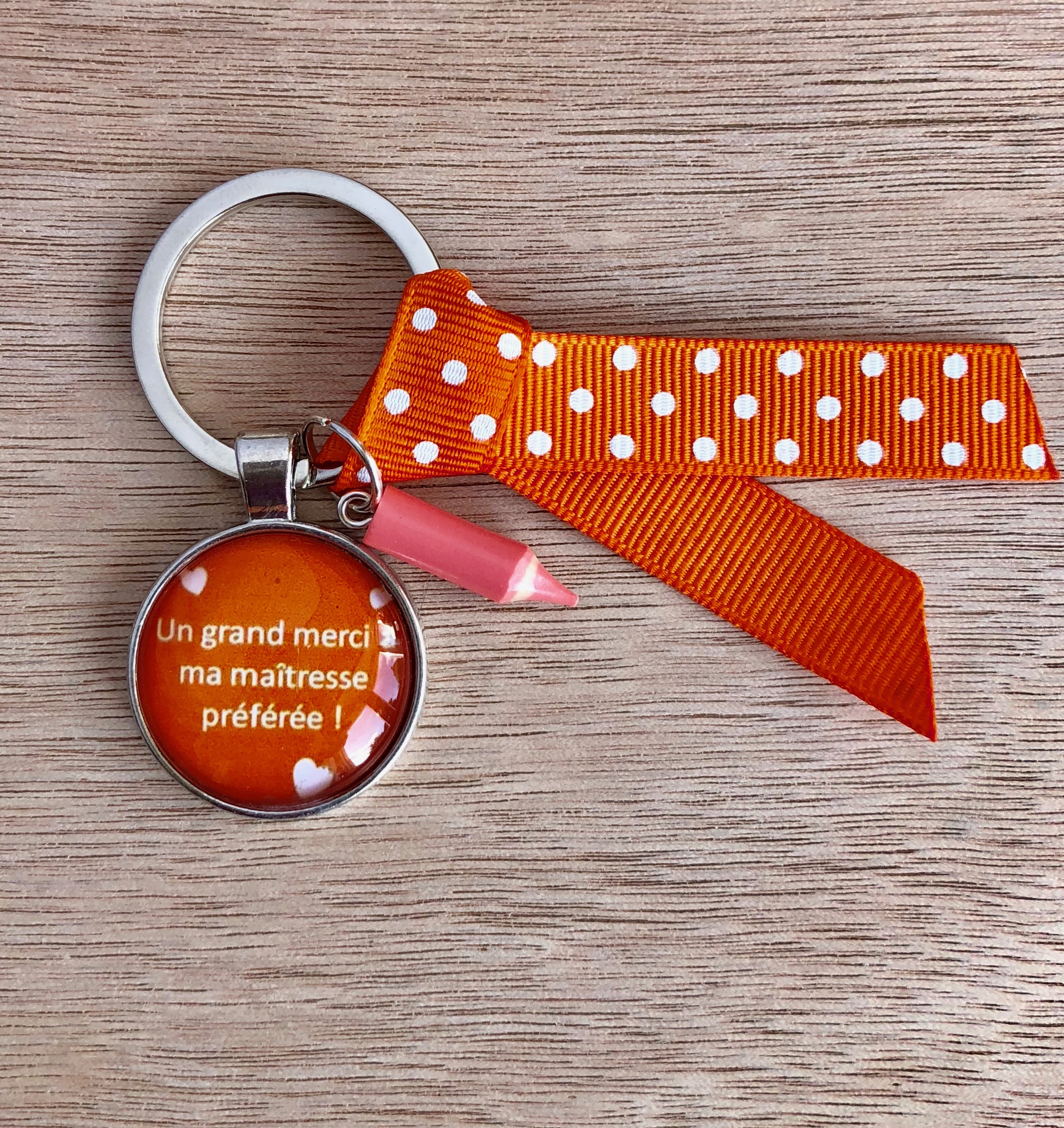 Un Porte clé maitresse préférée orange